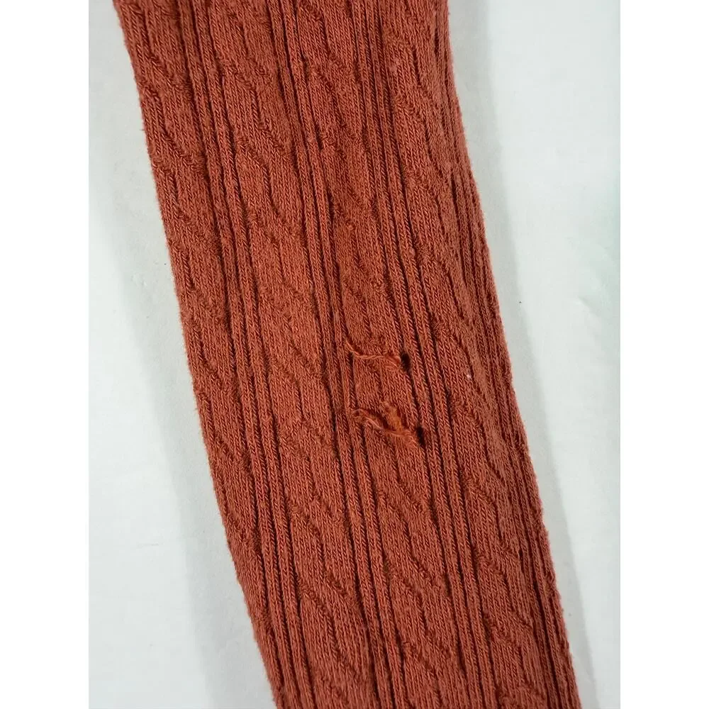 Little Stocking Co. Cable Knit Tights Bundle 3–4 Years Rust & Teal 2 Pair